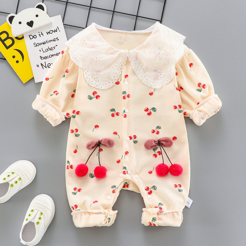 Strawberry Long-sleeved Bodysuit Clothes for 50-55cm Reborn Dolls