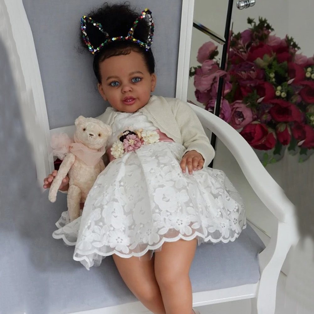 21''inch sweet Realistic African AmericanAllison reborn baby doll