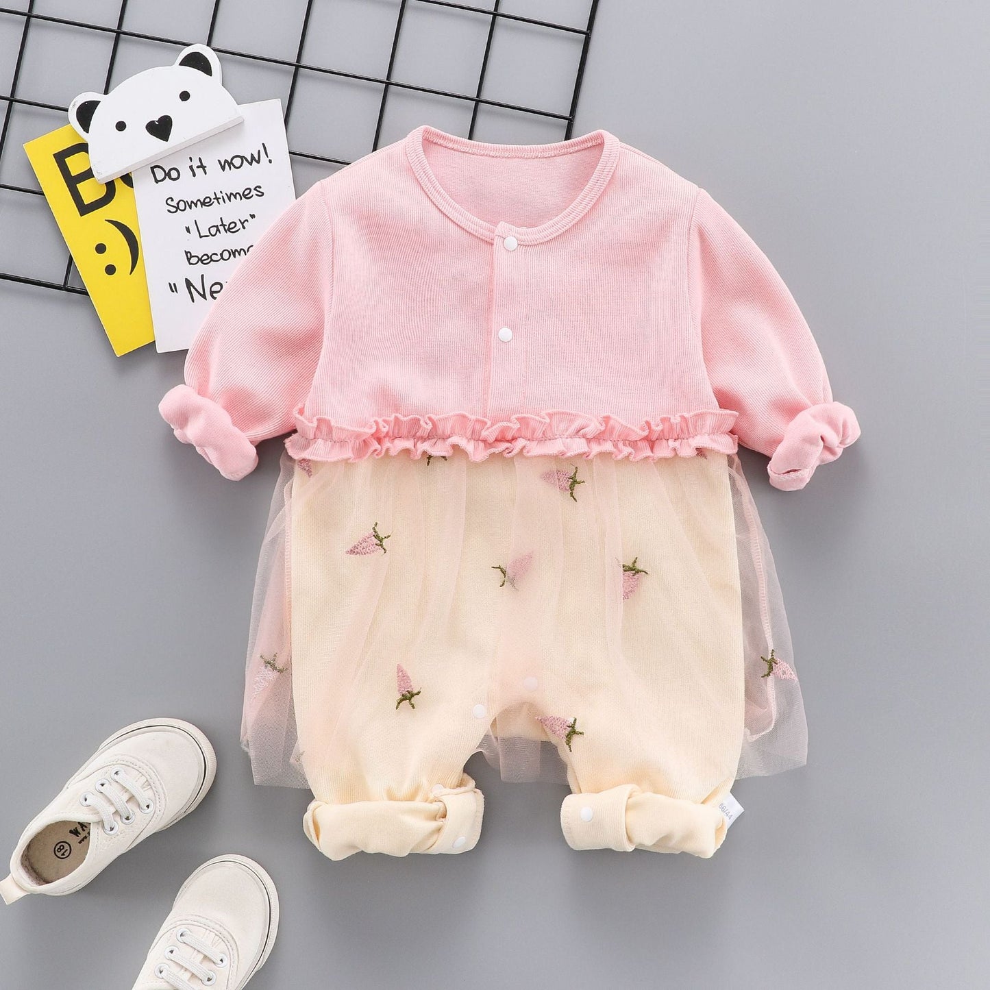 Veil Skirt Coveralls Bodysuit Clothes for 50-55cm Reborn Dolls