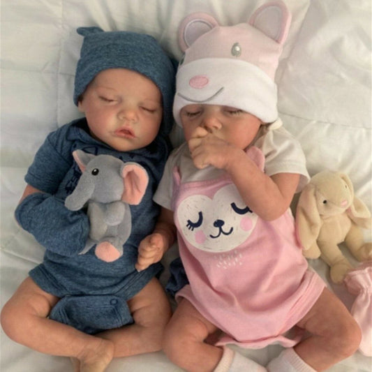 17'' Lifelike Realistic Twins Brother Katelyn and Cameron Reborn Baby Doll Boy