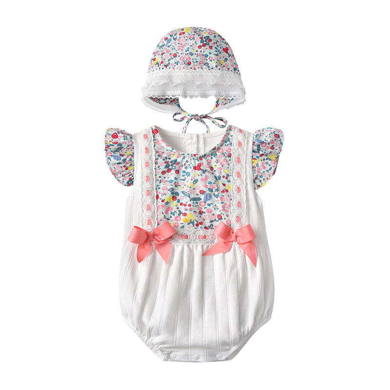 Floral bow Doll Clothes with Hat for 22 inch Dolls