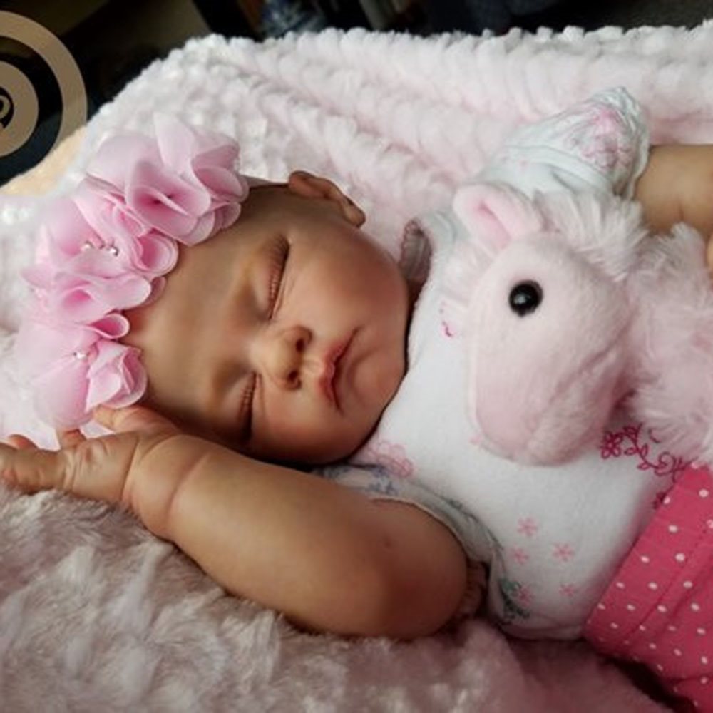 21''Alla's Babies Reborn Baby Doll Girl Andi, Bonnie Brown IIORA