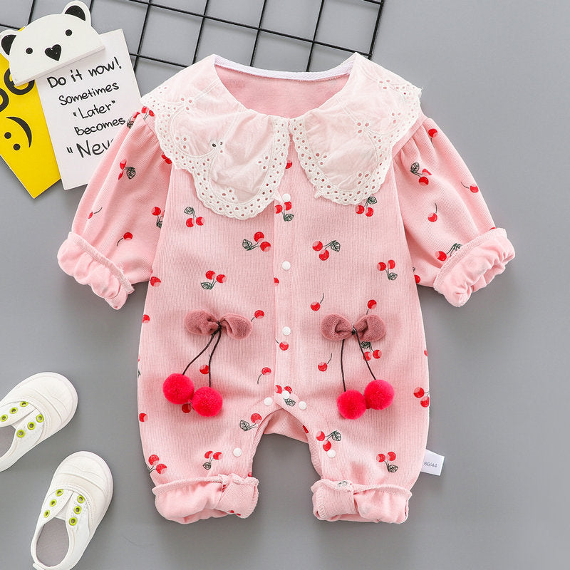 Strawberry Long-sleeved Bodysuit Clothes for 50-55cm Reborn Dolls