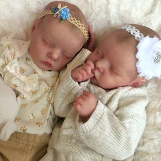 17'' SoftTouch Real Lifelike Twins Sister Lexi and Allie Reborn Baby Doll Girl