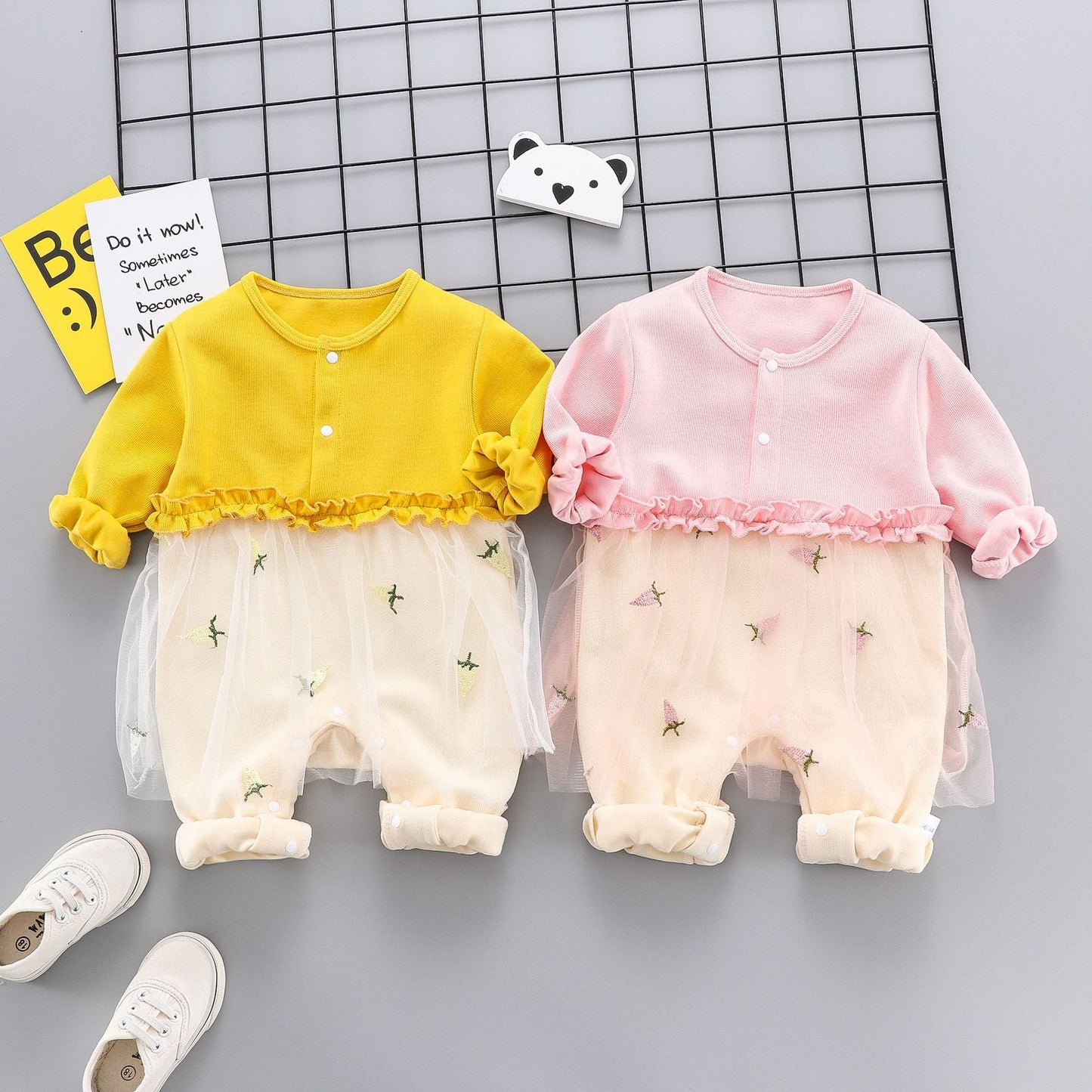 Veil Skirt Coveralls Bodysuit Clothes for 50-55cm Reborn Dolls